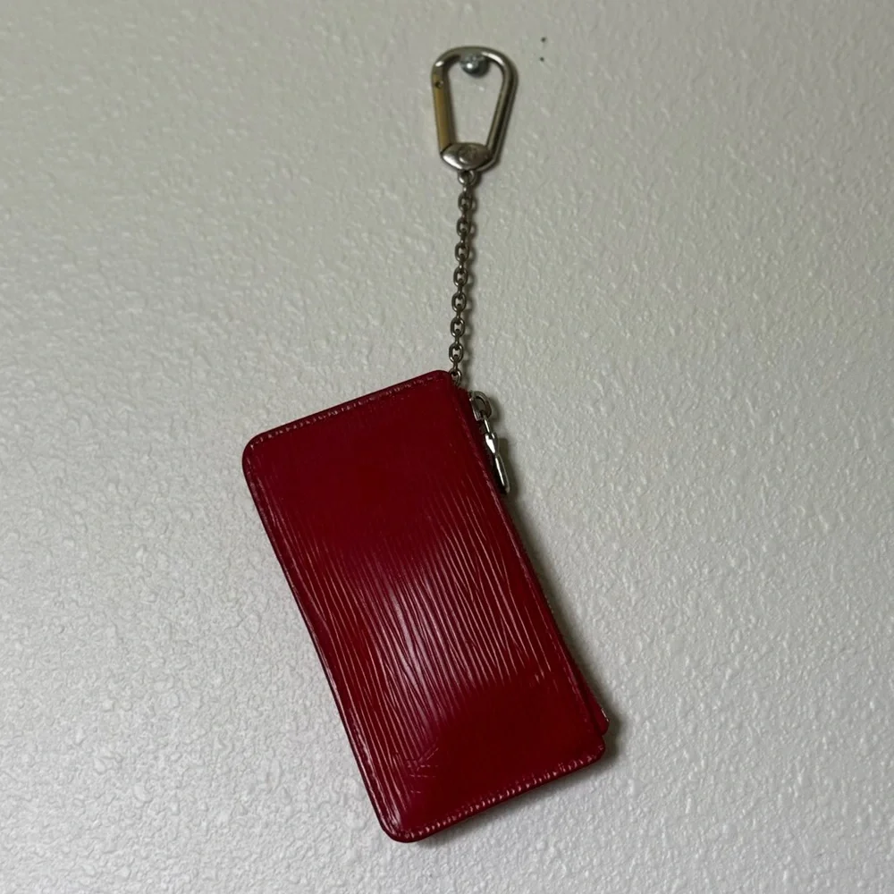 Louis Vuitton red Epi card holder with COA - Picture 3 of 6